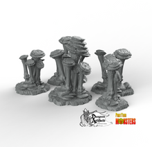 Load image into Gallery viewer, Faerie Mushrooms - Fantastic Plants and Rocks Vol. 2 - Print Your Monsters - Wargaming D&amp;D DnD