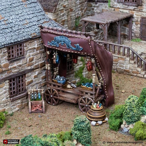 Fish Monger - King and Country - Printable Scenery Wargaming D&D DnD 28mm 32mm 40mm 54mm