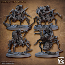 Load image into Gallery viewer, Faldorn Giant Spider Riders - Faldorn Goblins - Artisan Guild Minis Wargaming D&amp;D DnD