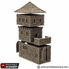 Load image into Gallery viewer, King&#39;s Gate - King and Country - Printable Scenery Terrain Wargaming D&amp;D DnD 10mm 15mm 20mm 25mm 28mm 32mm 40mm 54mm Painted options