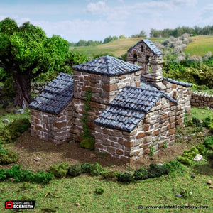 French Mausoleum - King and Country - Printable Scenery Terrain Wargaming D&D DnD 10mm 15mm 20mm 25mm 28mm 32mm 40mm 54mm Painted options