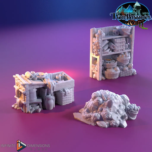 Medieval Kitchen Essentials - Torbridge Cull - Infinite Dimensions Terrain Wargaming D&D DnD 15mm 20mm 25mm 28mm 32mm 40mm 54mm