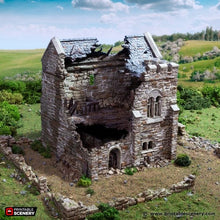 Load image into Gallery viewer, Ruined Norman Stone Keep - King and Country - Printable Scenery Terrain Wargaming D&amp;D DnD 10mm 15mm 20mm 25mm 28mm 32mm 40mm 54mm Painted options