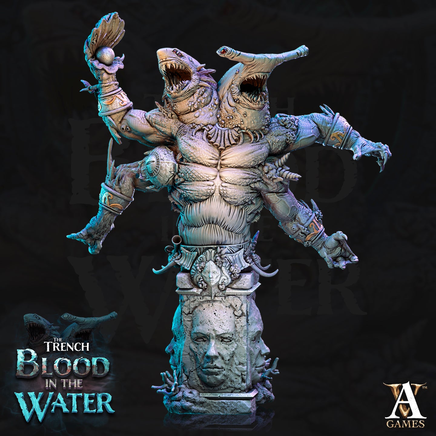 Karkhareethoth Bust - The Trench - Blood in the Water - Archvillain Games - Wargaming D&D DnD