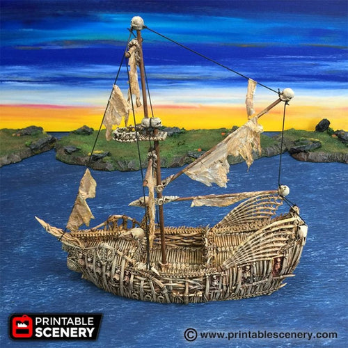 The Undead Fluyt - The Lost Islands 28mm Wargaming Terrain D&D Pirates