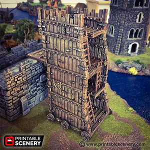 Siege Tower - Time Warp 28mm 32mm Wargaming Terrain D&D, DnD