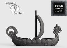 Load image into Gallery viewer, Longship - 15mm 28mm 32mm Wilds of Wintertide Wargaming Terrain D&amp;D, DnD