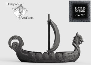 Longship - 15mm 28mm 32mm Wilds of Wintertide Wargaming Terrain D&D, DnD