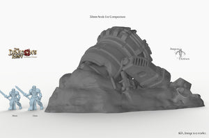 Destroyed Sci-Fi Generator - 15mm 28mm 32mm Dragon's Rest Wargaming Terrain Scatter D&D DnD