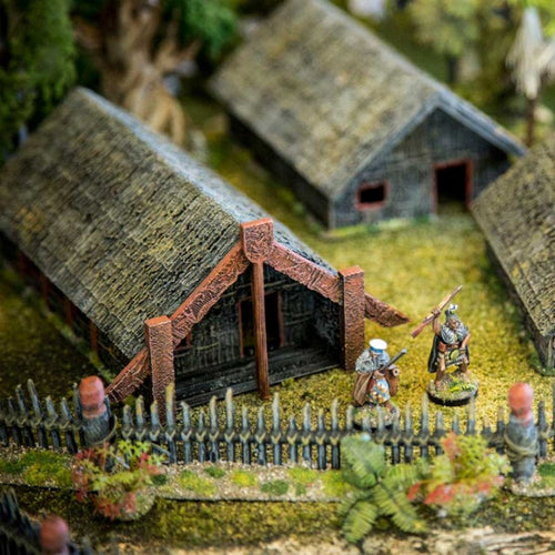 Maori Pa Wharenui Big House - 15mm 28mm 32mm Time Warp Wargaming Terrain Scatter D&D, DnD