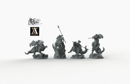 Drokzok Riders - Archvillain Games 28mm 32mm 40mm 75mm Wargaming Terrain D&D, DnD