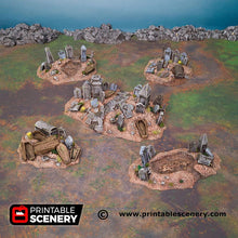 Load image into Gallery viewer, Graveyard Hills - Grave Yard Shadowfey Wilds 15mm 20mm 28mm 32mm Wargaming Terrain D&amp;D DnD