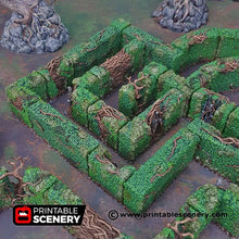 Load image into Gallery viewer, Hedge Maze - Shadowfey Wilds 15mm 20mm 28mm 32mm 37mm Wargaming Terrain D&amp;D DnD