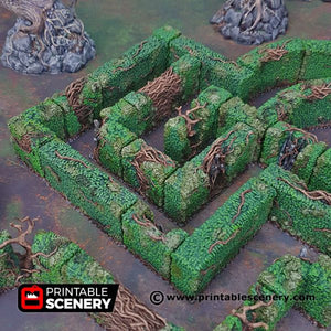 Hedge Maze - Shadowfey Wilds 15mm 20mm 28mm 32mm 37mm Wargaming Terrain D&D DnD