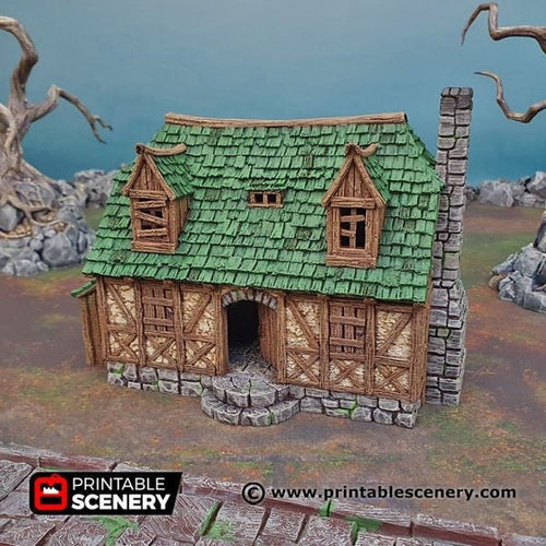 Perfectly Normal House - Shadowfey Ruins 15mm 20mm 28mm 32mm 37mm Wargaming Terrain D&D DnD