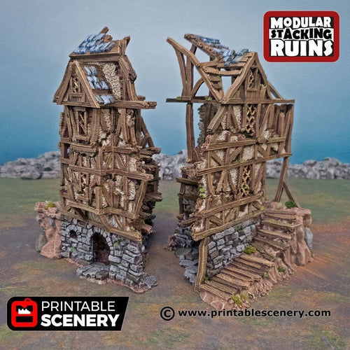 Mayor's Townhouse - Shadowfey Ruins 15mm 20mm 28mm 32mm 37mm Wargaming Terrain D&D