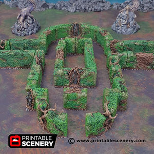 Hedge Maze - Shadowfey Wilds 15mm 20mm 28mm 32mm 37mm Wargaming Terrain D&D DnD