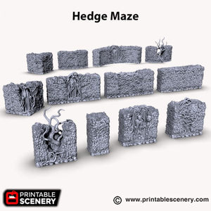 Hedge Maze - Shadowfey Wilds 15mm 20mm 28mm 32mm 37mm Wargaming Terrain D&D DnD