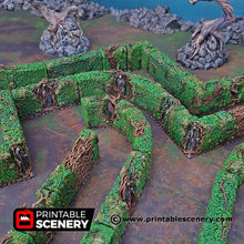 Load image into Gallery viewer, Hedge Maze - Shadowfey Wilds 15mm 20mm 28mm 32mm 37mm Wargaming Terrain D&amp;D DnD