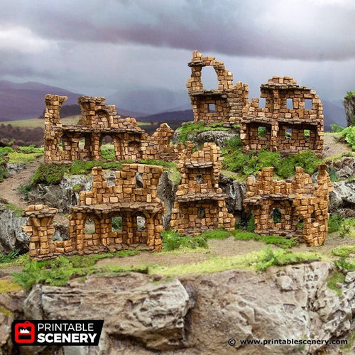 Hagglethorn Ancient Ruins - Hagglethorn Hollow Printable Scenery 15mm 20mm 28mm 32mm 37mm Terrain D&D DnD