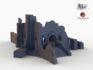 Dracul Ruined Monastery - 15mm 28mm 32mm Dracula Dark Realms Wargaming Terrain Scatter D&D DnD Abbey Cloister Ruins