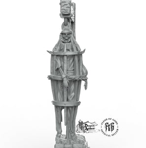Caged Skeleton - Flesh of Gods Miniatures Wargaming D&D DnD A Cult of Mortality