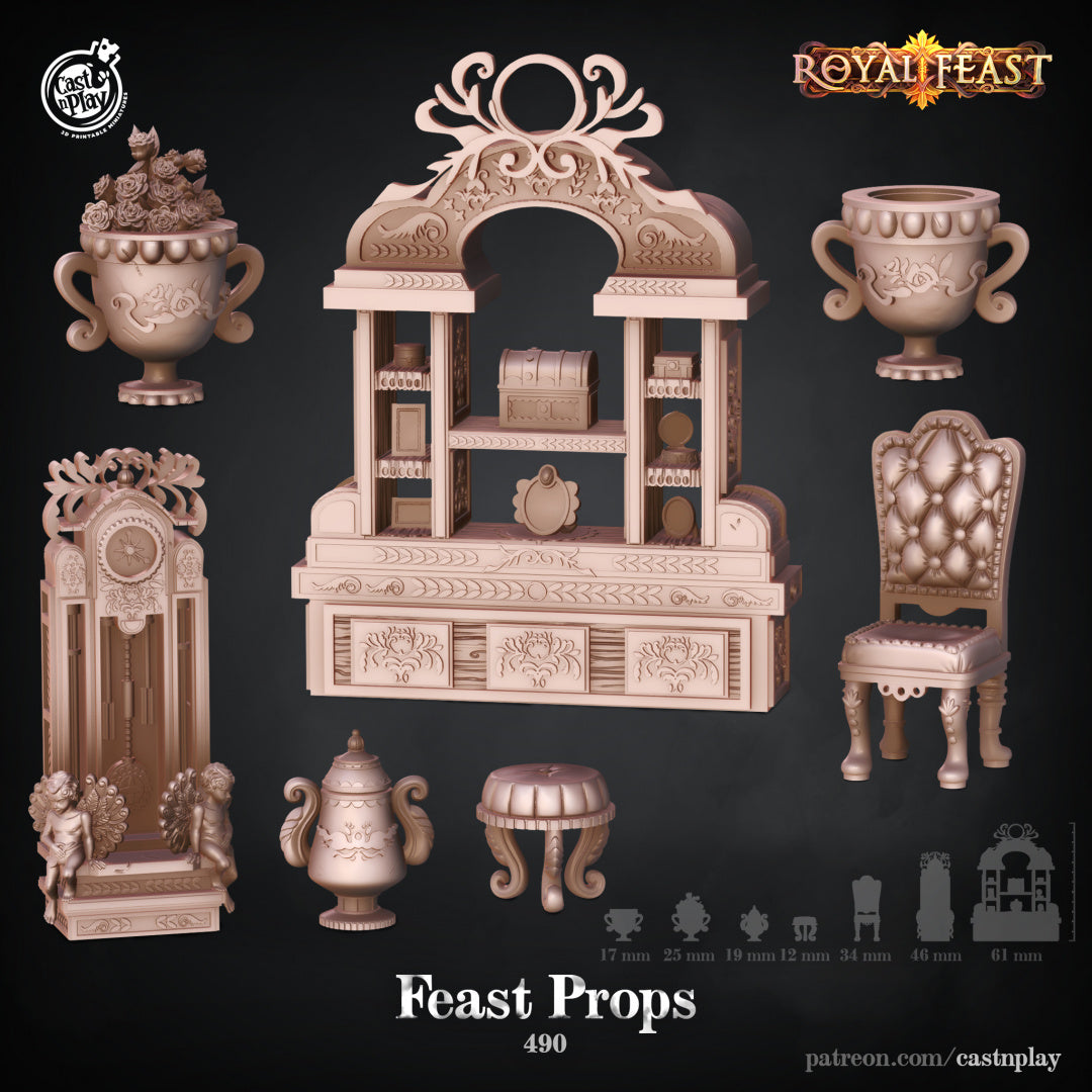 Feast Props - Royal Feast - CastNPlay Wargaming D&D DnD