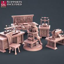 Load image into Gallery viewer, Bookbinder Set - STL Miniatures - Wargaming D&amp;D DnD