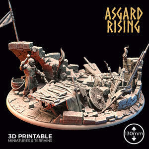 Riddle of Steel Diorama - Asgard Rising - Wargaming D&D DnD