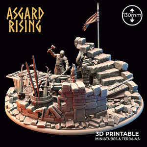 Riddle of Steel Diorama - Asgard Rising - Wargaming D&D DnD