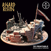 Load image into Gallery viewer, Riddle of Steel Diorama - Asgard Rising - Wargaming D&amp;D DnD