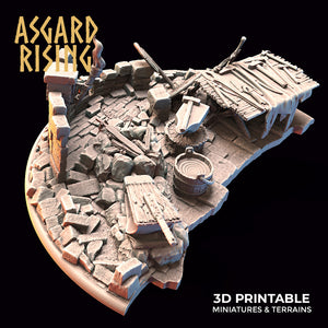 Riddle of Steel Diorama - Asgard Rising - Wargaming D&D DnD