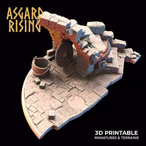 Riddle of Steel Diorama - Asgard Rising - Wargaming D&D DnD