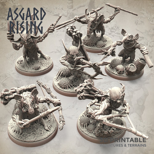 Forest Goblins Ranged Weapons Army Set  - Asgard Rising Miniatures - Wargaming D&D DnD