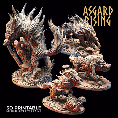 Wraith Wolves Warband Set - Asgard Rising Miniatures - Wargaming D&D DnD